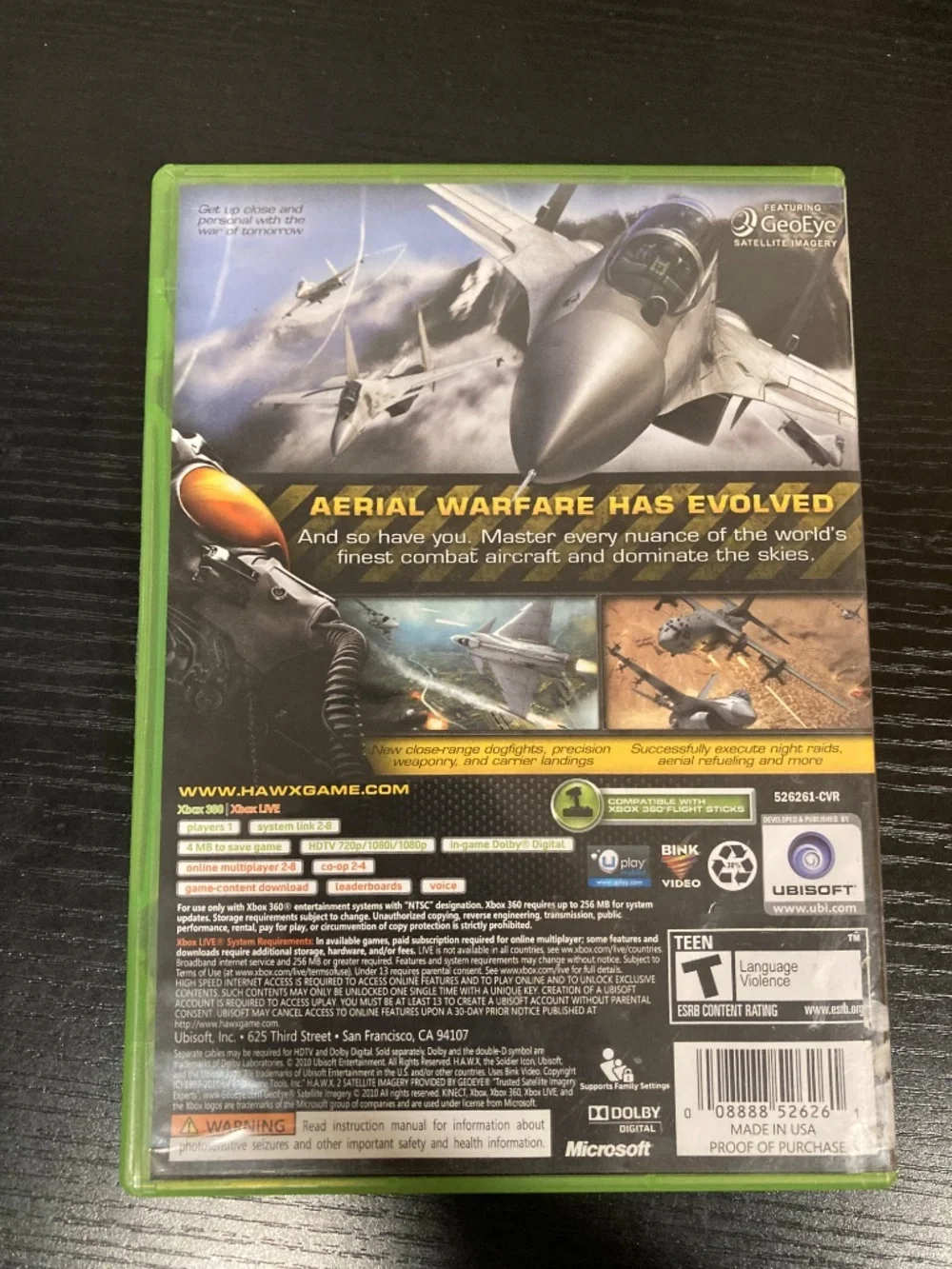 Tom Clancy's H.A.W.X 2 (Microsoft Xbox 360, 2010)